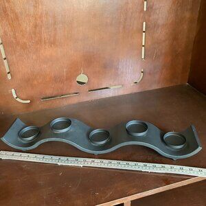 24" Mikasa Solaris Wave Metal Candleholder Centerpiece Votive 5 Candle Holder